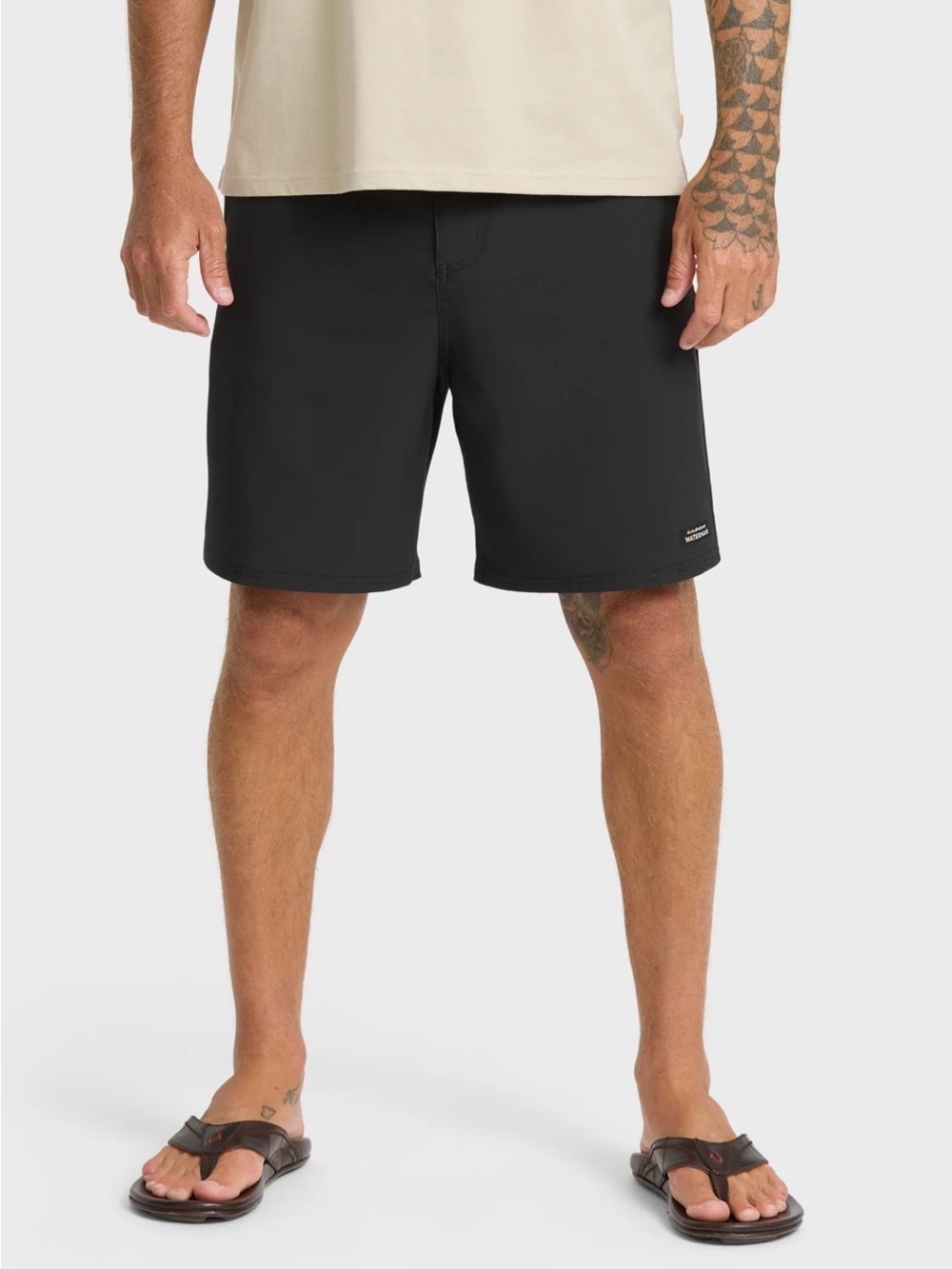 Quiksilver Amphibian Dark Gray Mid-Length Men's Swim Board Shorts